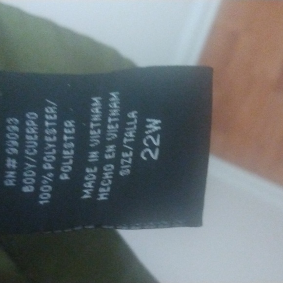 Beautiful Olive green 3 quarter blazer jacket and Tank  22W - Picture 9 of 9